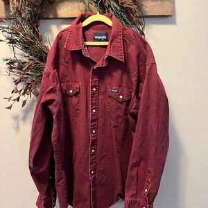 Vintage wrangler pearl button down